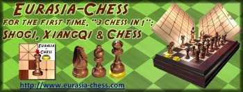 For the first time "3 chess in 1", with a unique chessmen set